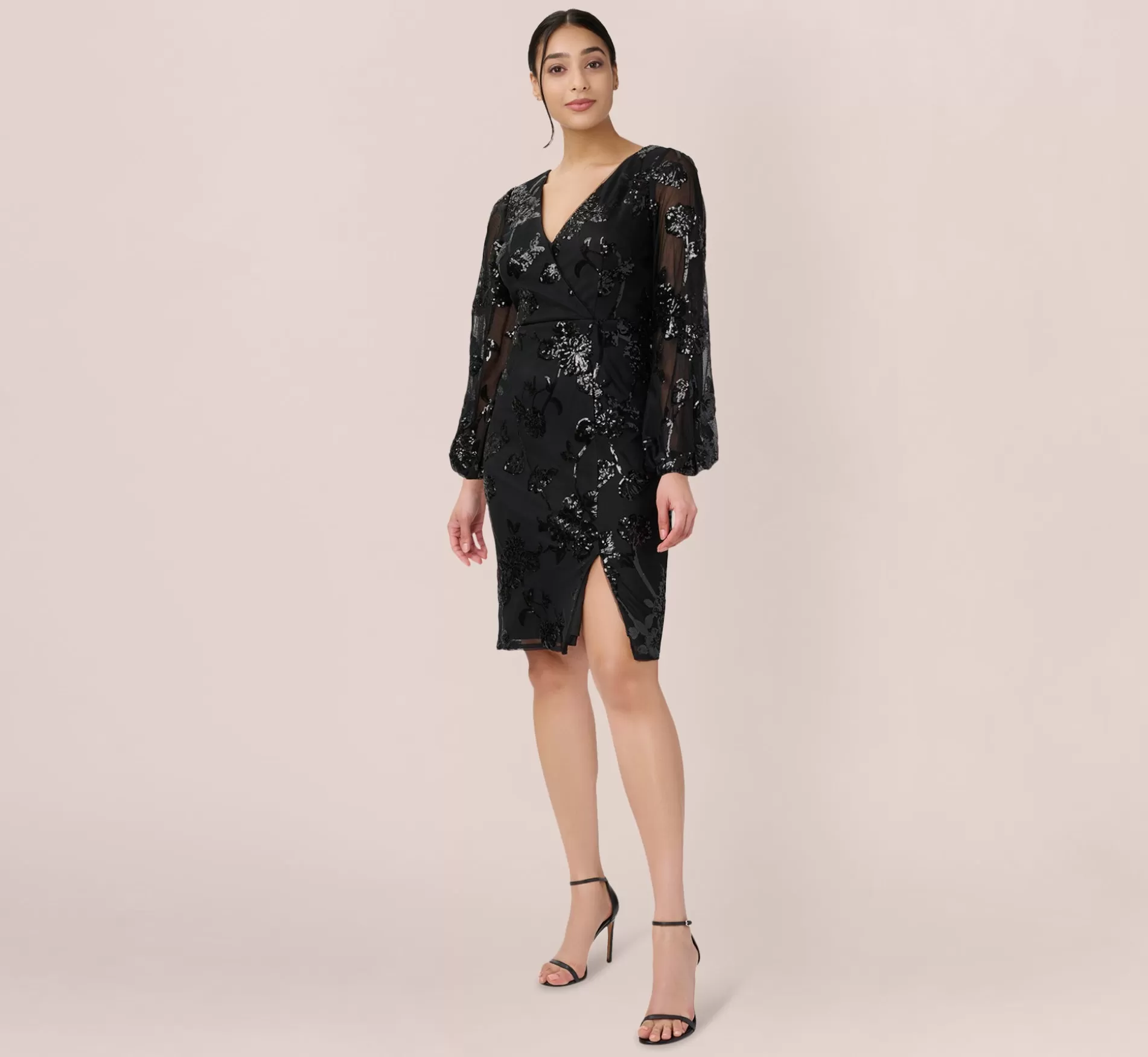 Sale Beaded Short Sheath Cocktail Dress In Black Beaded | Cocktail