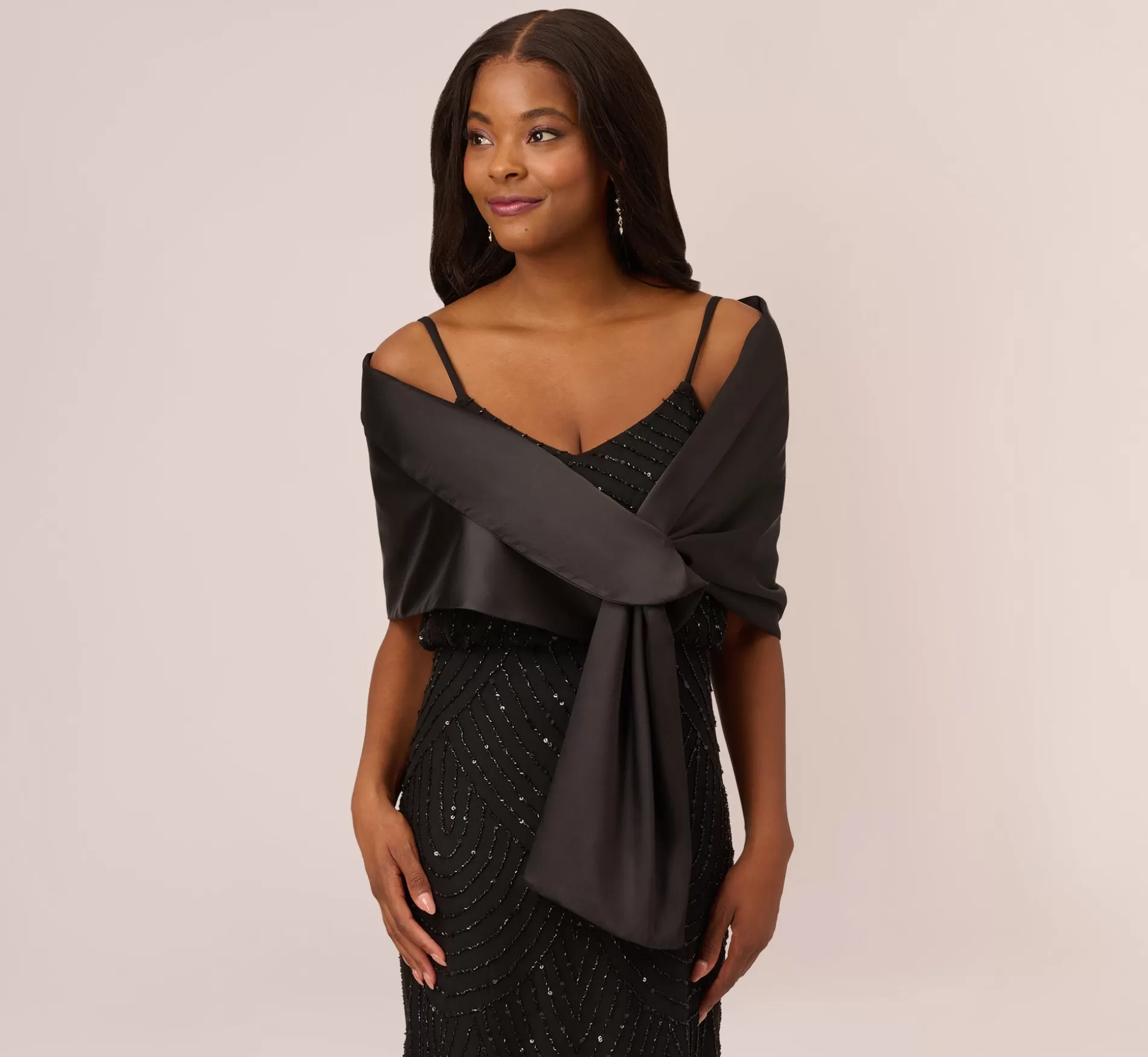 Online Charmuese Wrap In Black Best Sellers | Black Tie