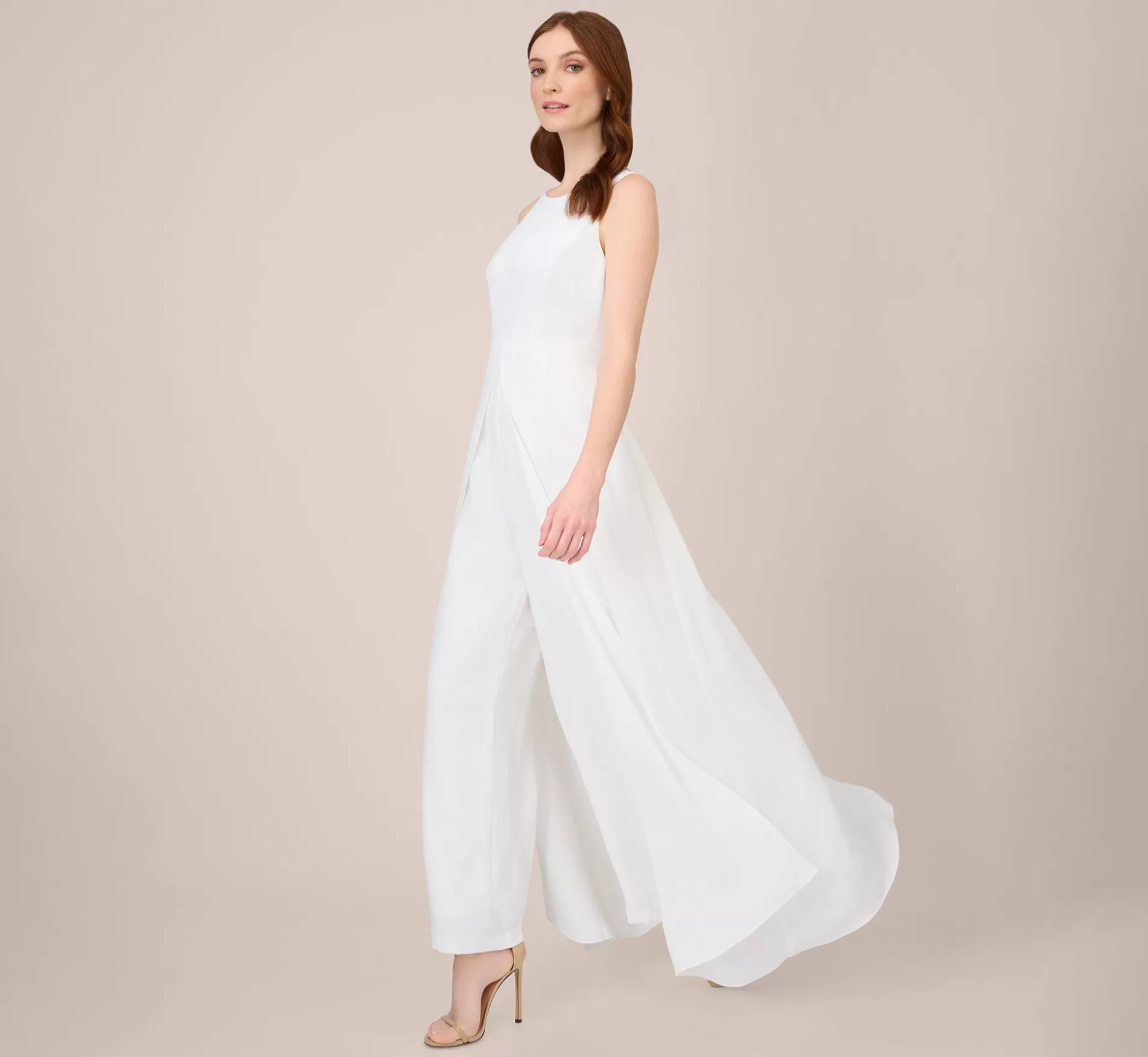 Outlet Colorblock Jumpsuit With Skirt Overlay In Ivory Bridal Jumpsuits | Jumpsuits