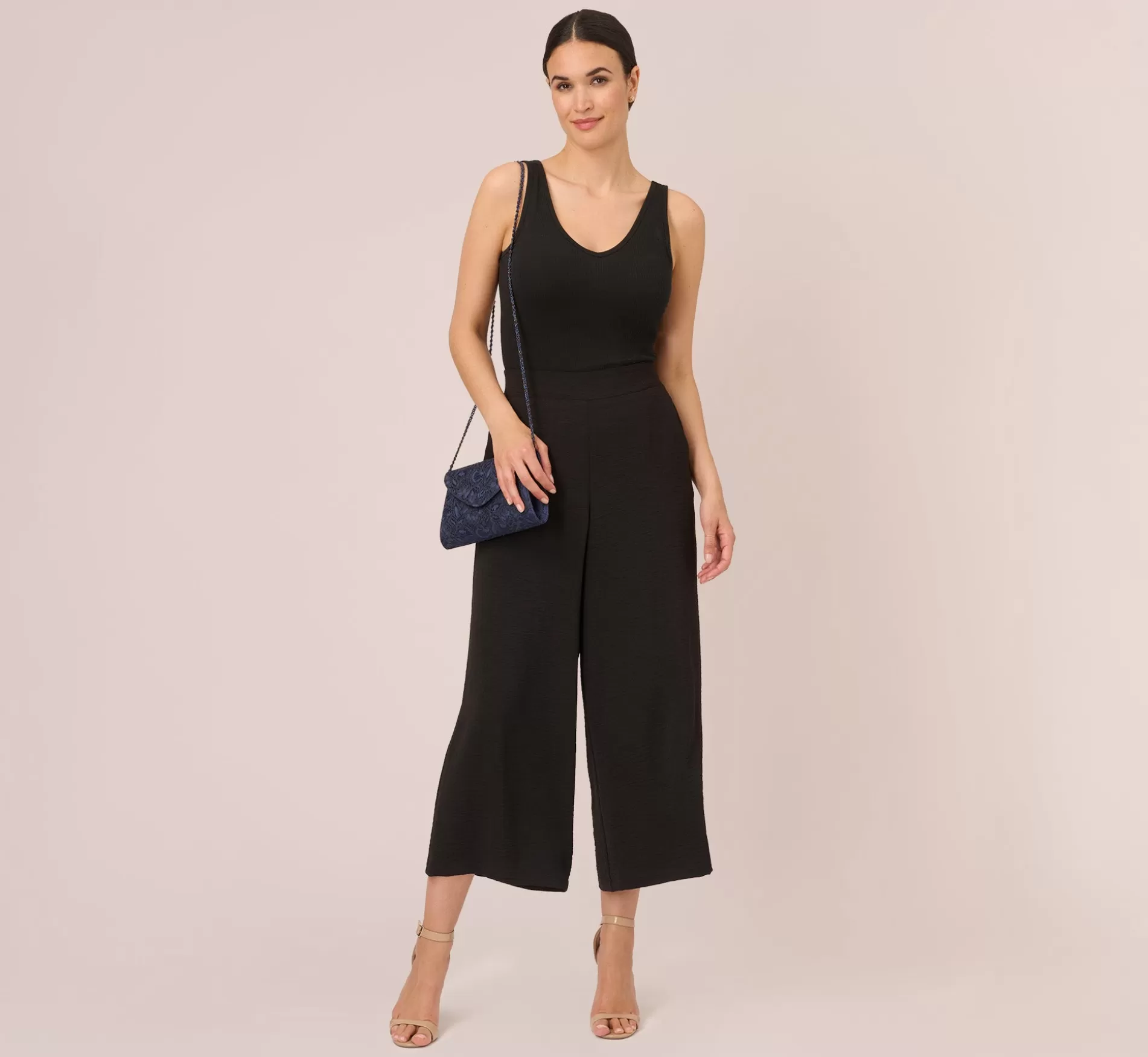 Best Cropped Pants With Wide Legs In Black Formal