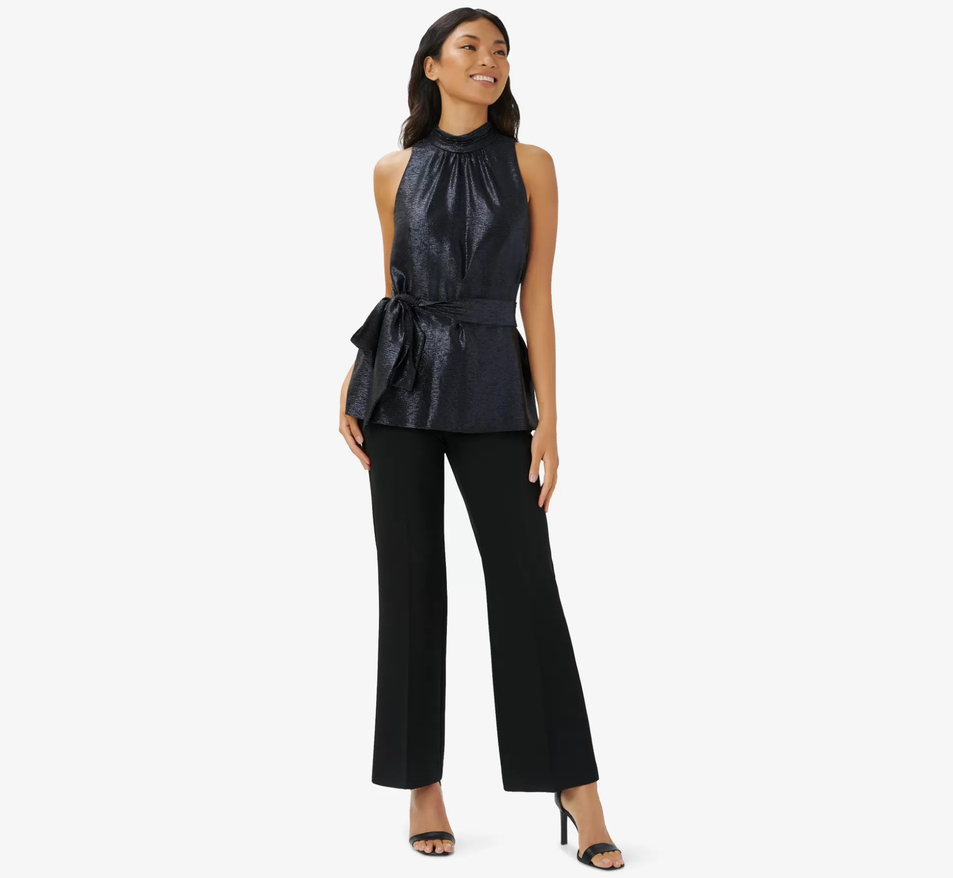 Cheap Foil Jersey Halter Top In Midnight Separates | Separates