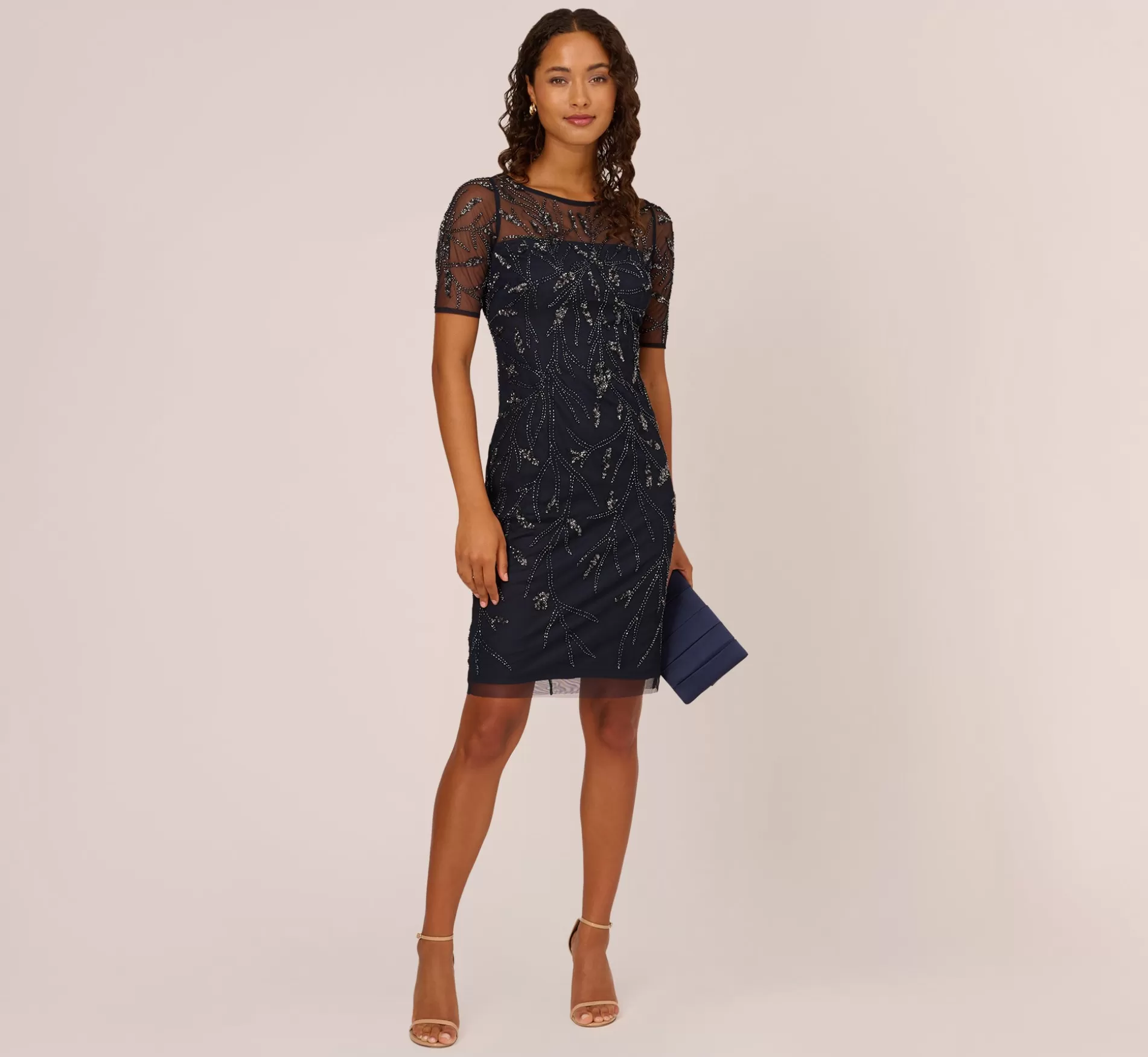 New Hand-Beaded Cocktail Dress In Midnight Best Sellers | Beaded