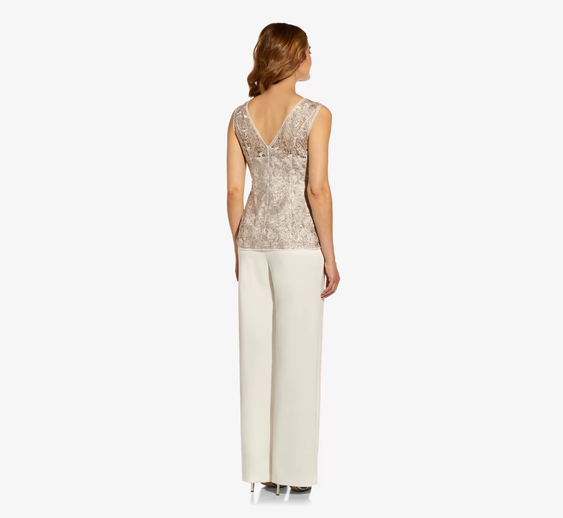 Cheap Lace And Sequined Illusion Top In Marble Separates | Separates