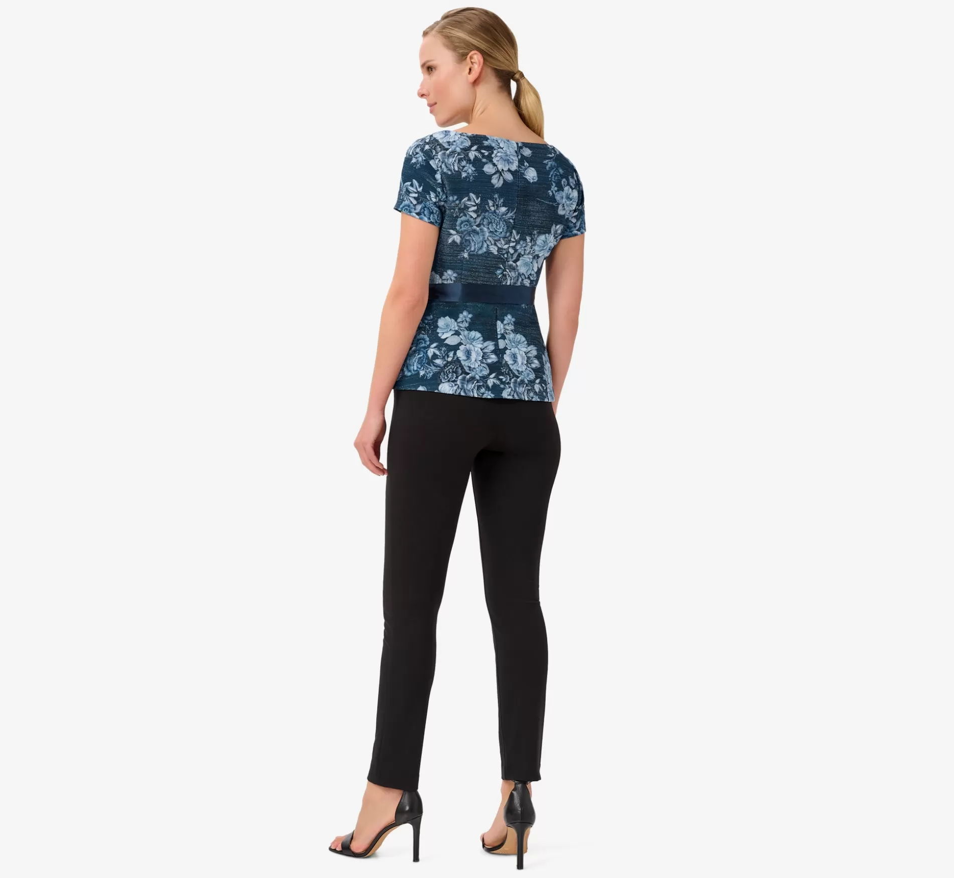 New Metallic Floral Jacquard Top In Midnight Multi Separates | Separates