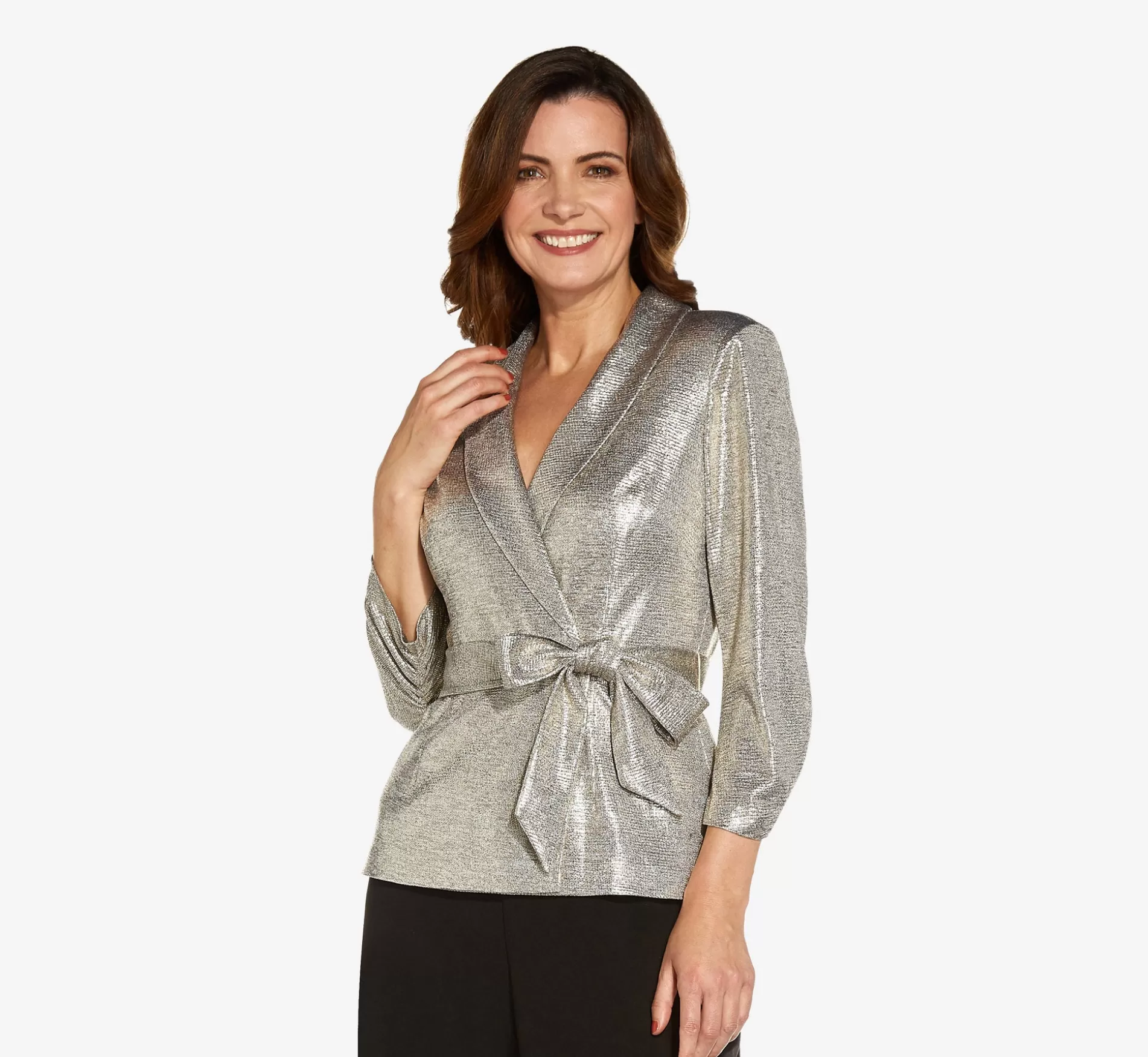 Clearance Metallic Jersey Jacket In Light Gold Separates | Separates