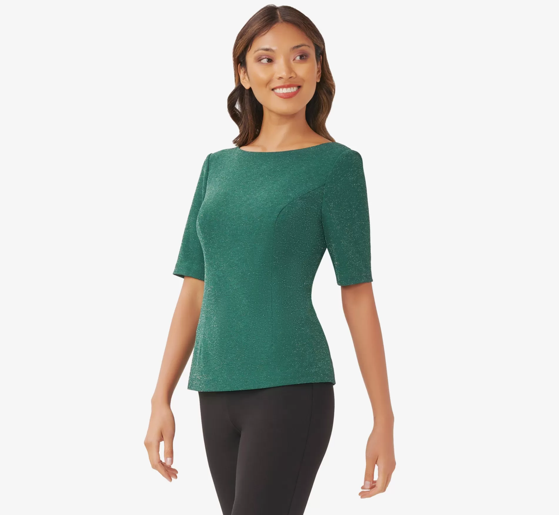 Online Metallic Knit Top With Cowl Back In Hunter Separates | Separates