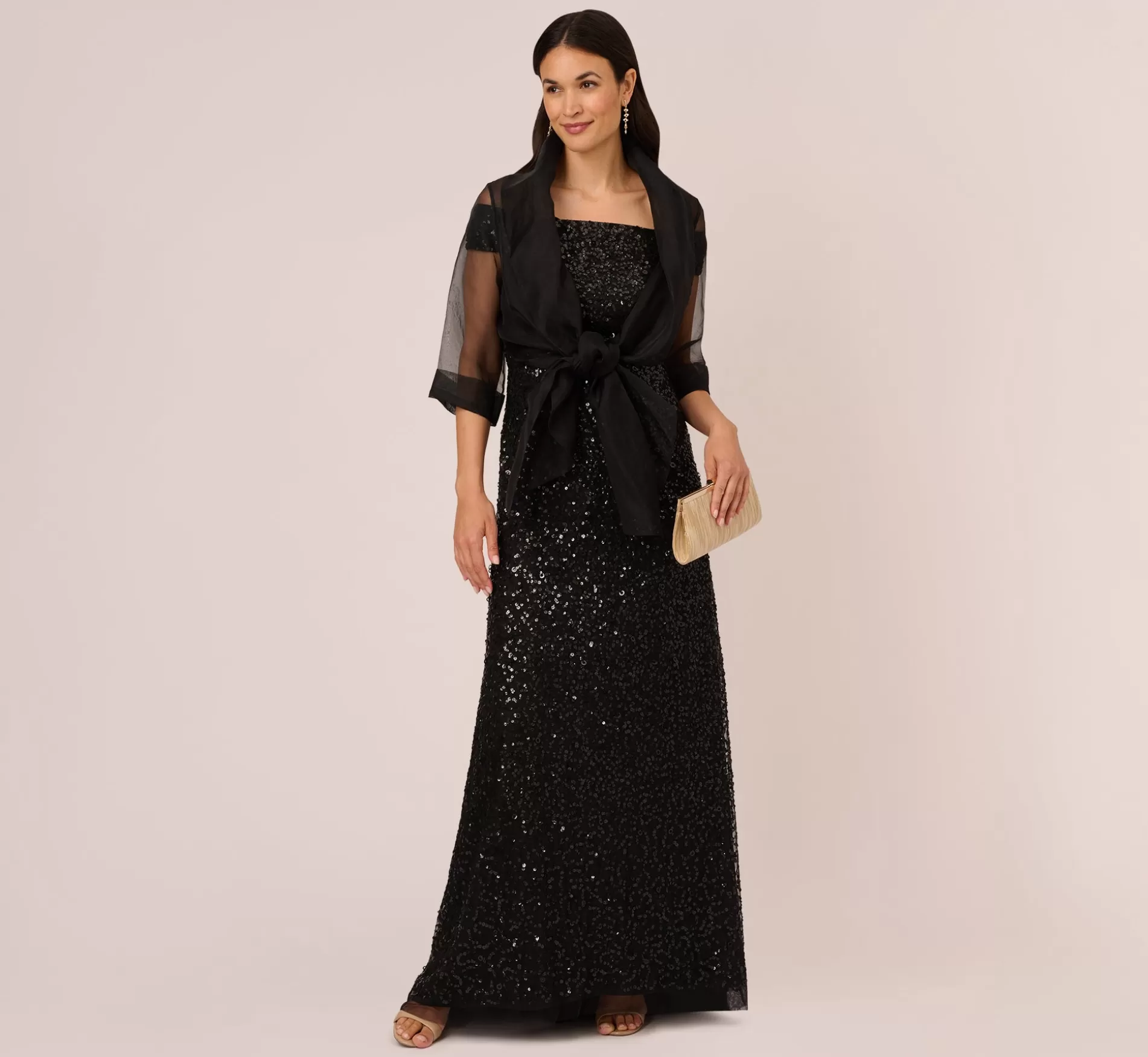 Store Organza Wrap Jacket With Short Sleeves In Black Best Sellers | Separates