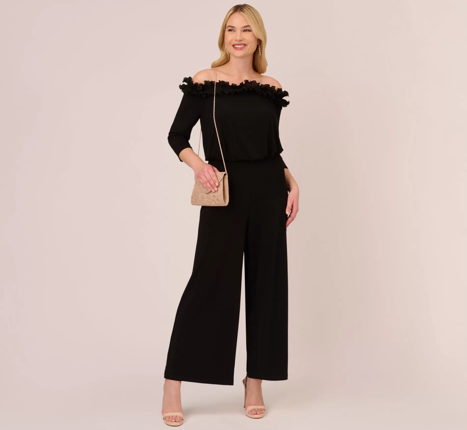 Shop Plus Size Signature Blouson Jumpsuit In Black Jumpsuits | Dresses with Sleeves