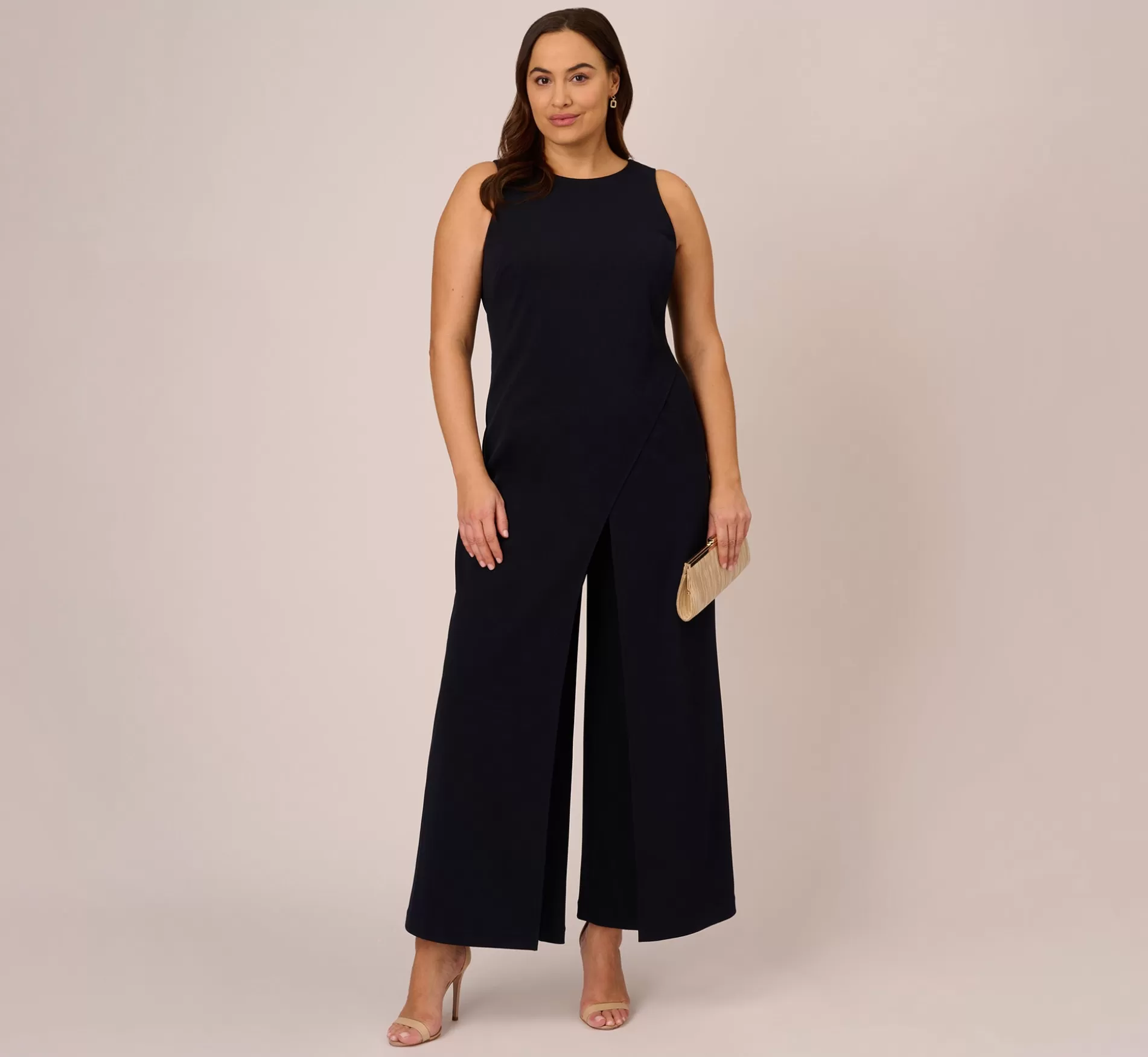 Best Sale Plus Size Sleeveless Asymmetrical Jumpsuit In Midnight Plus Size | Jumpsuits