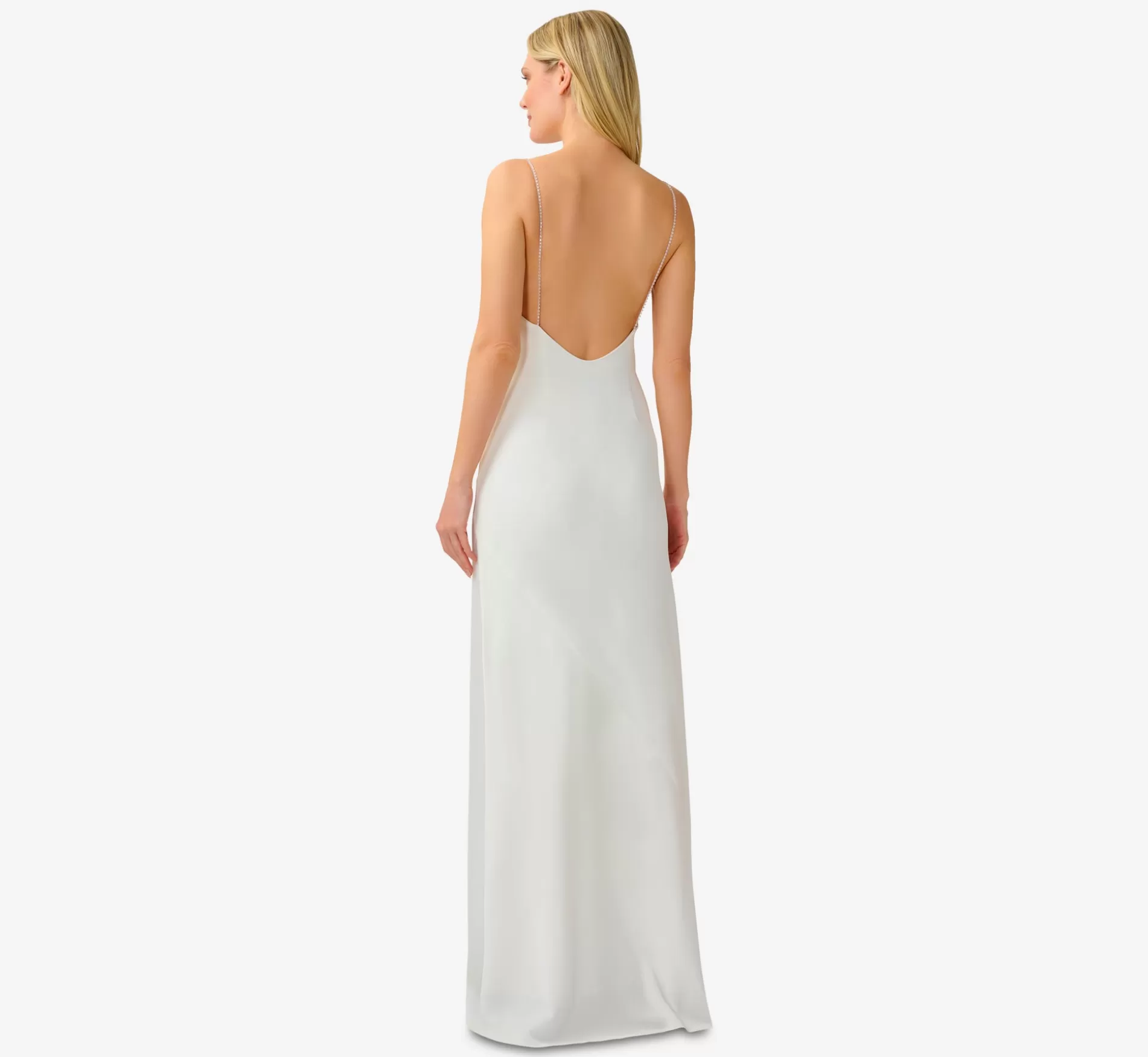 Online Satin Cowl Slip Gown In Ivory Simple Wedding Dresses | Long Dresses