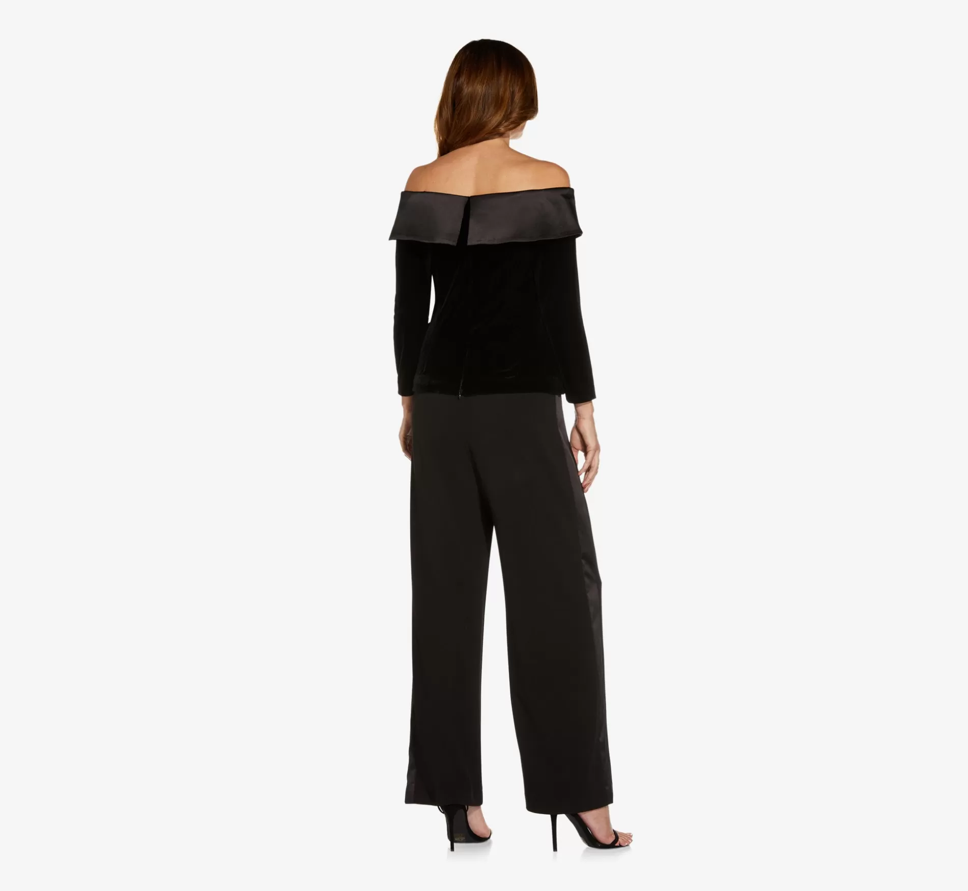 Sale Velvet Satin Tuxedo Top In Black Separates | Separates